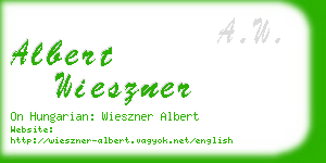 albert wieszner business card